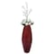 Uniquewise Bamboo Cylinder Floor Vase-Handcrafted Tall Decorative Vase-Ideal for Dining Room, Living Room, 16.5", Red QI003245.R.S - alternate 1